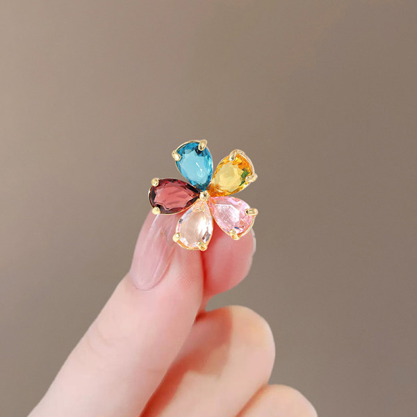 Mode Blomma Broscher För Kvinnor Metall Anti-glare Lapel Pin Fi A4