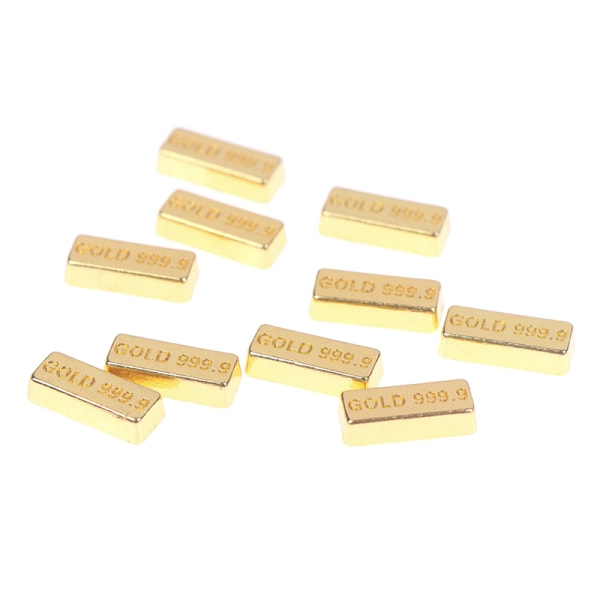10 st/ set 1:12 Dockhus Miniatyr guldtackor myntmodell
