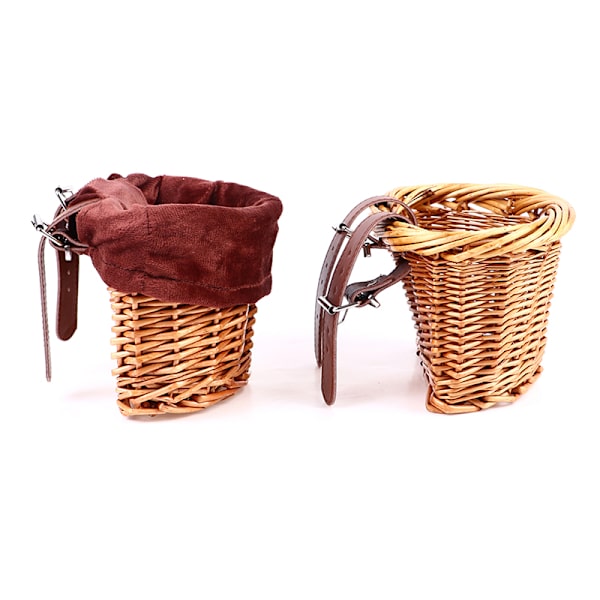 Korg för barncykelskoter Wicker D-formad vattentät handgjord S without lining