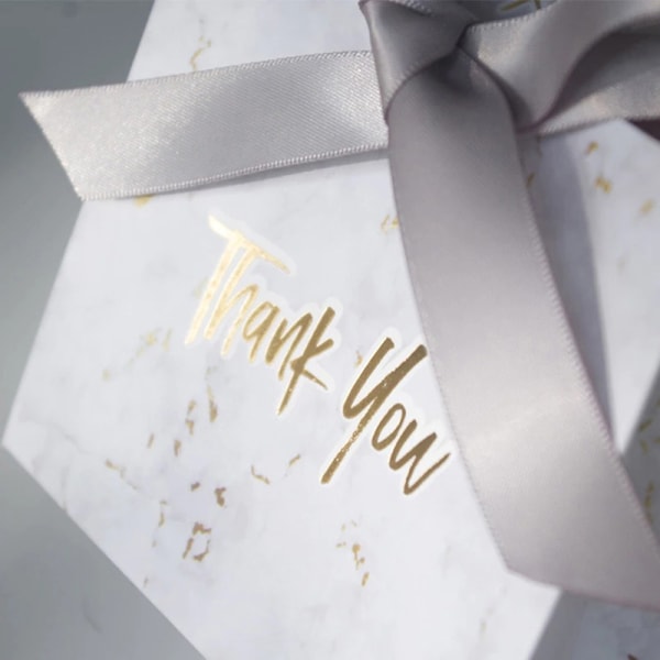10st Tack Party Favor Gift Box Bröllop Godis Box Papper