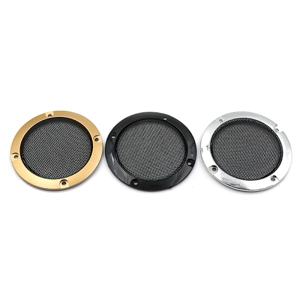 3" o cover dekorativt cirkelgaller i mesh 2 P Silver