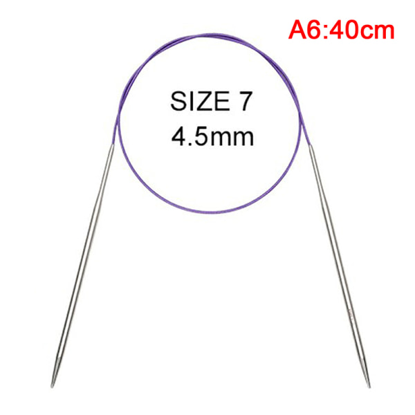 43/60/120 cm stickning s rostfritt stål DIY ringvirkad tröja A6