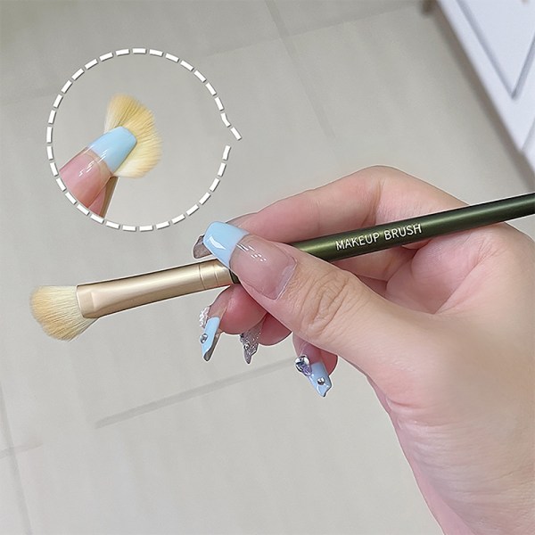 Halvfläktformad Nose Shadow Brush Nose Shadow Brush Beauty Tool White