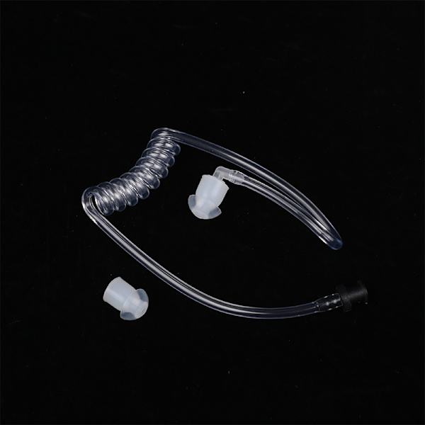Hörlurar Transparent Coil Akustisk Air Tube Öronpropp för tvåvägs