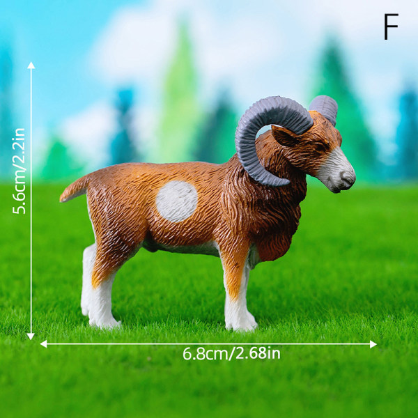 1st Simulering Mini e Vilda Djur Modell Häst Ko Får Doll F F
