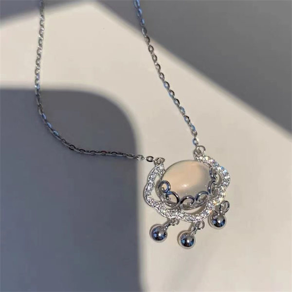 Ny stil Xiangyun Longevity Lock Hänge Halsband Nyckelben Ch