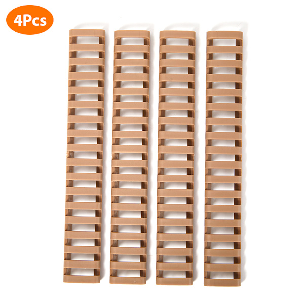 4 st Gummiskena täcker Plast Stege Form För Handguard Pro Brown