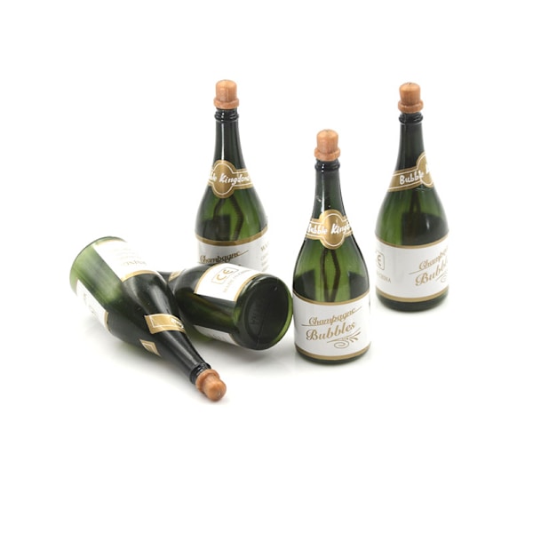 5 st Romantiskt bröllopsfest Champagneflaska Form DIY Self Wat