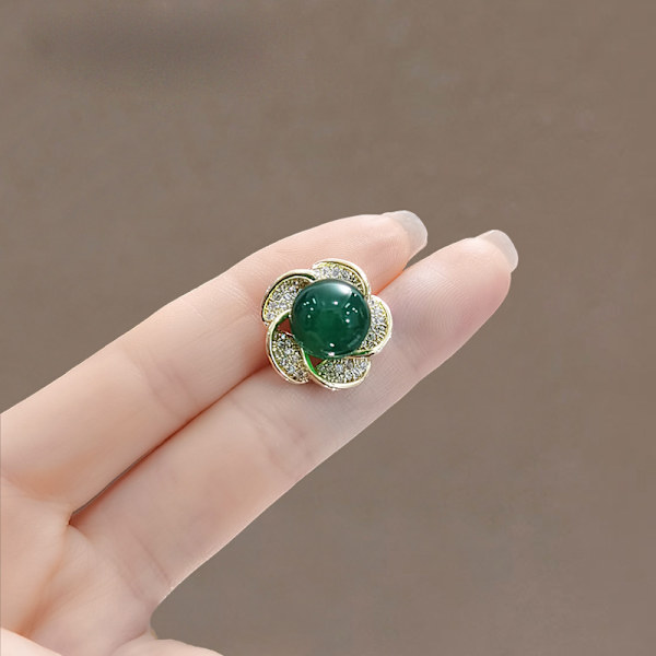 Mode Blomma Broscher För Kvinnor Metall Anti-glare Lapel Pin Fi A4