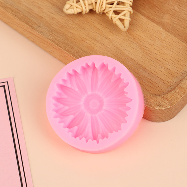 3D Solros Blomma Form DIY Ljus Solrostårta Dec