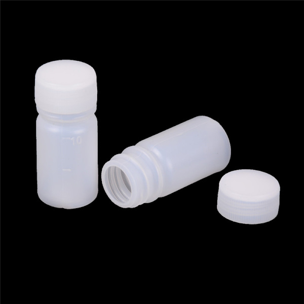 10X 10ml plastreagensflaskor Medicinprovflaskor Vätska H