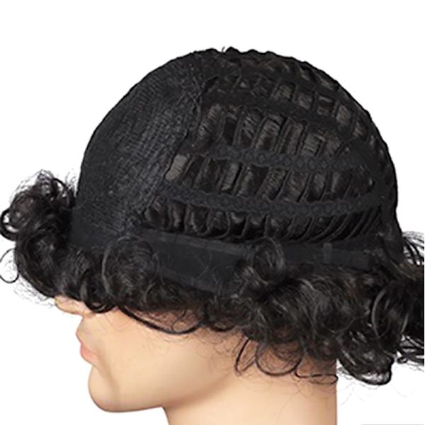 1 set herrkort curly syntetisk cosplay peruk 70-talet 80-talet Disco Hal A4