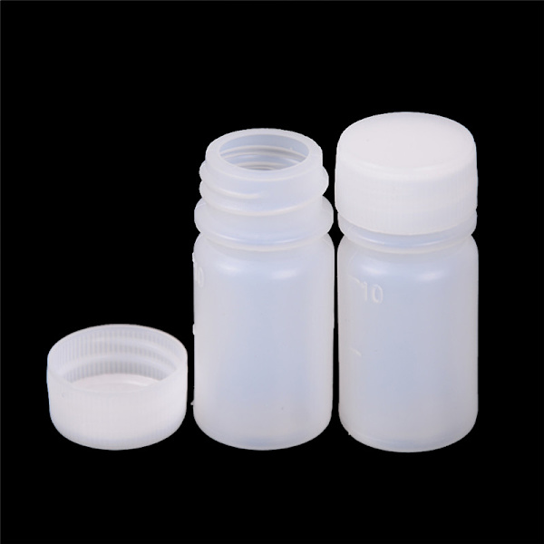10X 10ml plastreagensflaskor Medicinprovflaskor Vätska H