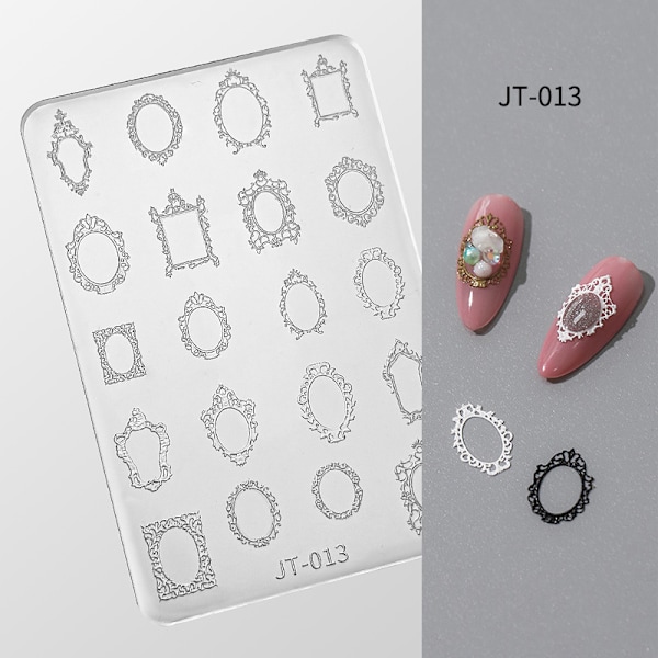 3D-prägling Nail DIY Art Form Silikonkombination Dekorativ 013