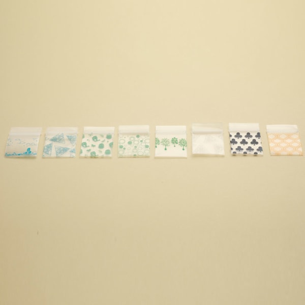 100st Mini Ziplock Väskor Små förpackningspåsar Ziplock Pill Pack A