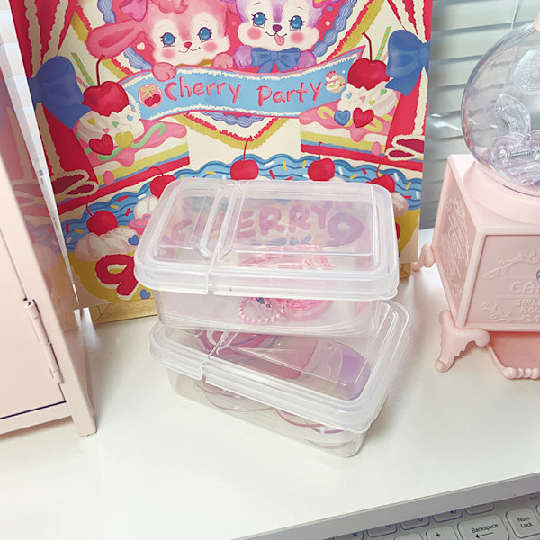Uppsamlingsbehållare Case Plast Transparent förvaringslåda Liten 1PC