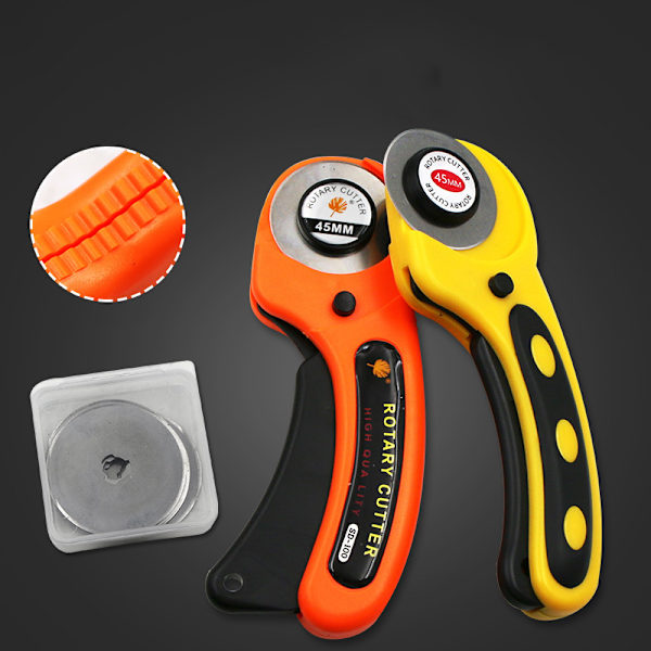 45 mm Patchwork rullhjulstyg Läderpapper Tyg C Orange