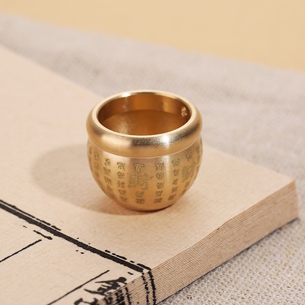 Feng Shui Lucky Fortune Wealth Mässing Cornucopia Baifu Rice Cyli A