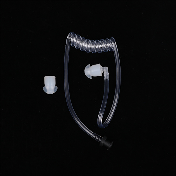 Hörlurar Transparent Coil Akustisk Air Tube Öronpropp för tvåvägs