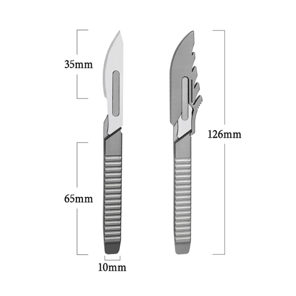 Förtjockad Skalpell Titanlegering Carving Animal Skalpell Multif