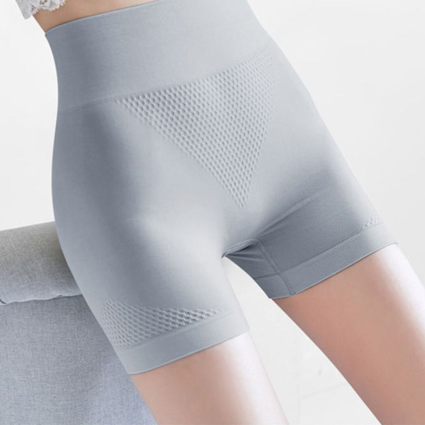 Kvinnor Hög midja Säkerhetsbyxor Slimmande trosor Seamless B Beige
