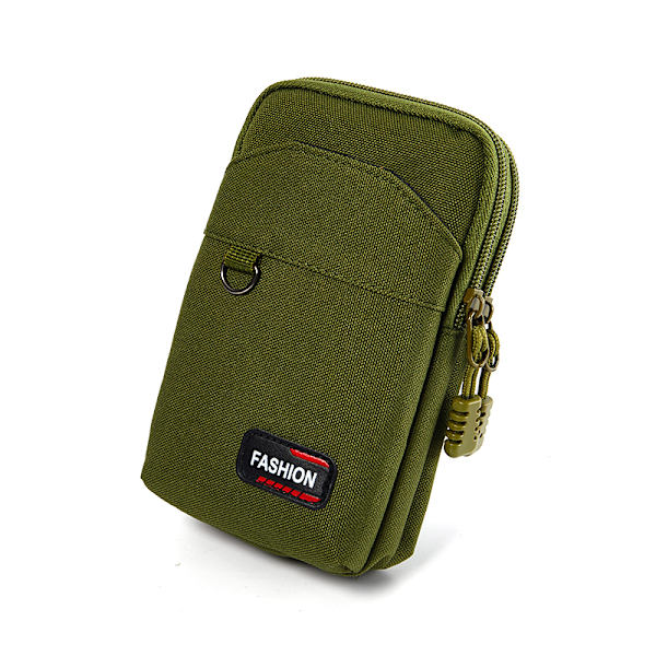 Double Layer EDC Molle Bag Outdoor Military Waist Fanny Pack Me Army green