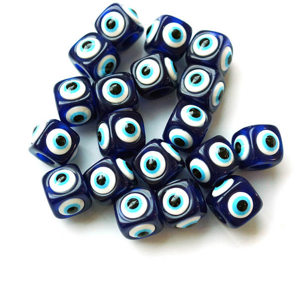 Hög kvalitet Blue Square Resin Eyes Charms DIY Smycken Decorati