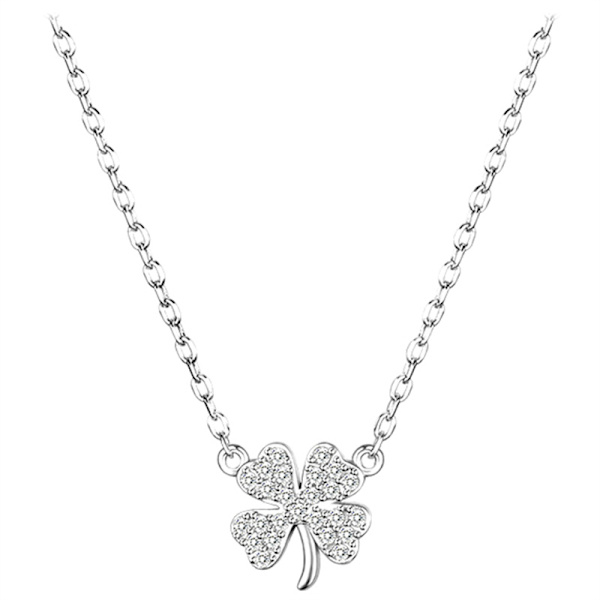 Fyrklöver Luck Leaves Sweater Chokers Crystal Zircon Pen