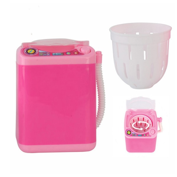 Elektrisk tvättmaskin Rengöring av leksakssminkborstar Pink
