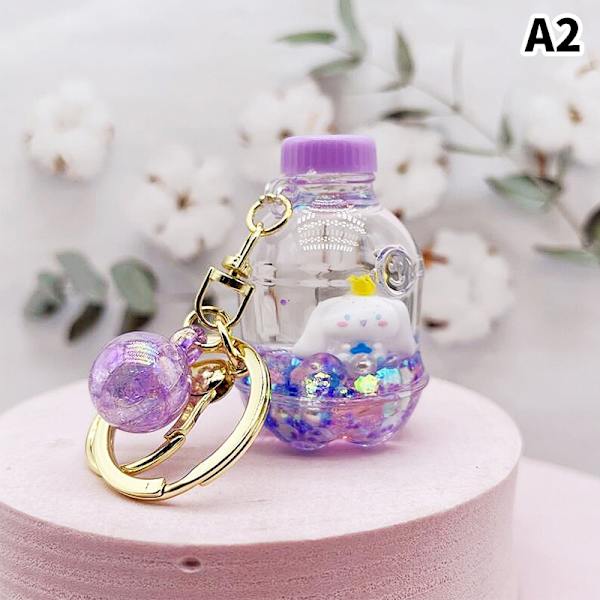 Cartoon e Keychain Quicksand Key Chain Akryl Nyckelring Bag Pend A2