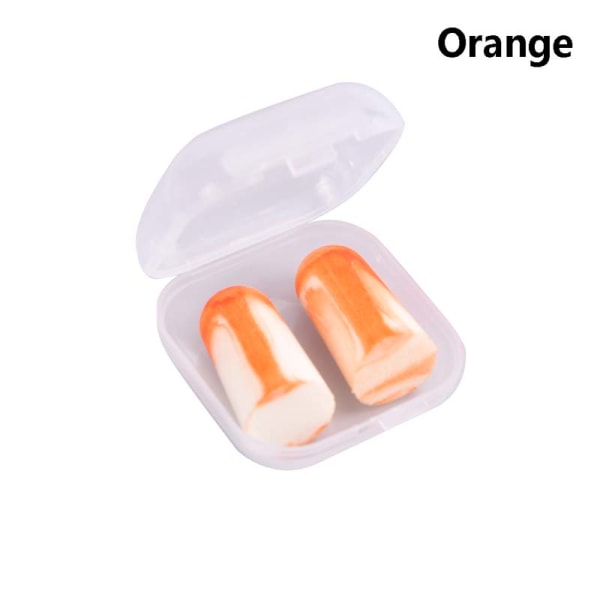 Nya Comfort-öronproppar Bullerreducering PU-svamp Mjuka öronproppar S Orange