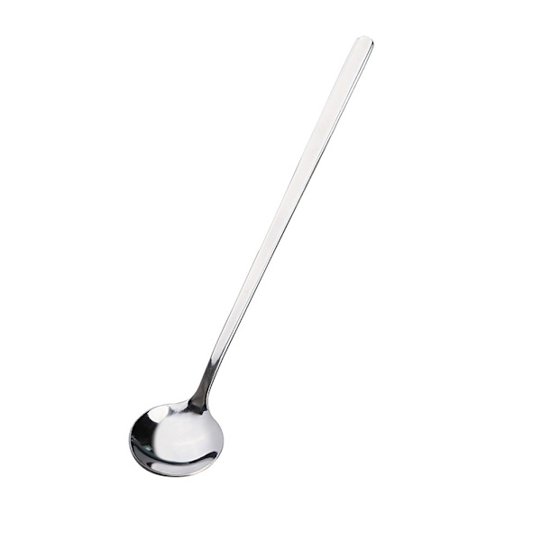 Golden Dessert Teskedar Kaffe Tillbehör Set För Kök Sma Silver 17cm-Round spoon