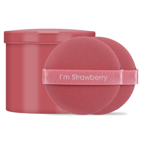 7 ST Strawberry Cosmetic Puff Set Dubbelsida Dam Mjuk Makeu Rose red