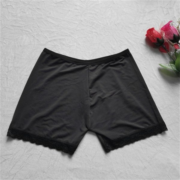 Sömlösa underkläder Säkerhet Korta Kvinnor Korta Byxor Spets Boxers S Black