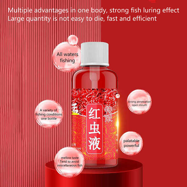 Fiskbetestillsats 60ml Koncentrerad Red Worm Liquid High Conce 60ml