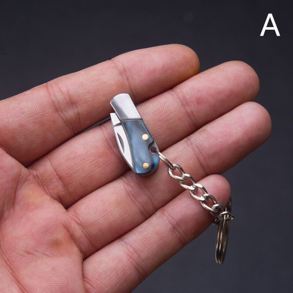 Mini Vikbar Akryl Sharp EDC Självförsvar Small Blade Portab C