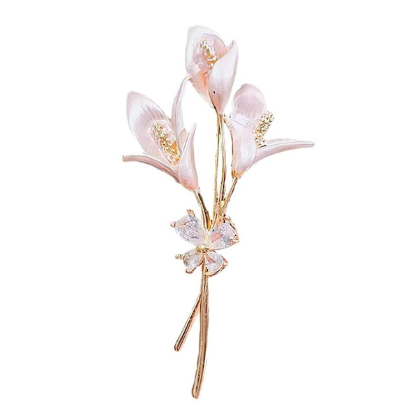 Nya emaljblommorbroscher för kvinnor Eleganta bröllopsbankett