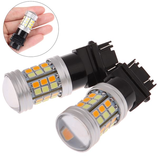 2st 3157 LED Bärnstensvit Bak Blinkers Parkering Hög power