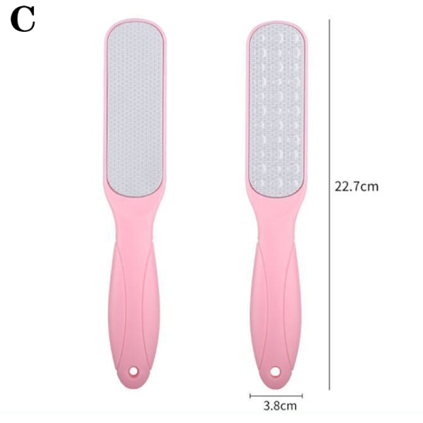 Hushålls Dubbelsidig Fotfil Borste Grinder Foot Scrub Dead Light pink C