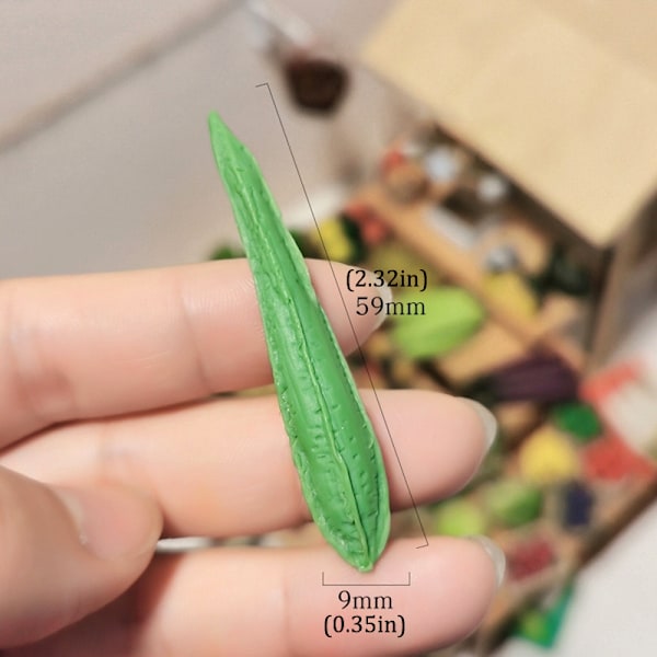 1:12 Dockhus Miniatyr grönsaksmini Bitter Melon EggLuffa K Eggplant