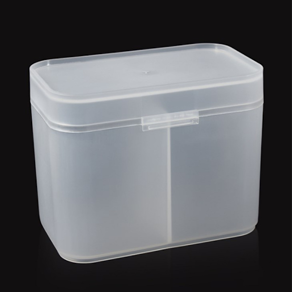 Bomullsdynor Spinn Nagelservetter Makeup Borstar Organizer Förvaring Bo Transparent