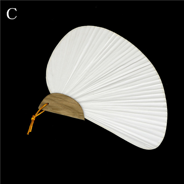 1 st Vit Vit Elegant Papper Hand Fan Bröllopsfest Favors C