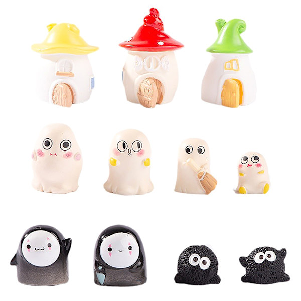 Halloween Garden Miniature Ghost Micro Figurine Dekor för Micro A3