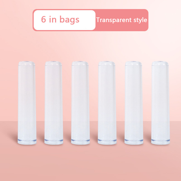 6 ST Färg Transparent Plast Pencil Extender Pennskydd Ca A2
