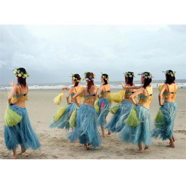 Hawaiian Grass Kjolar Hula Kjol Damklänning Festlig Fest Pla Pink