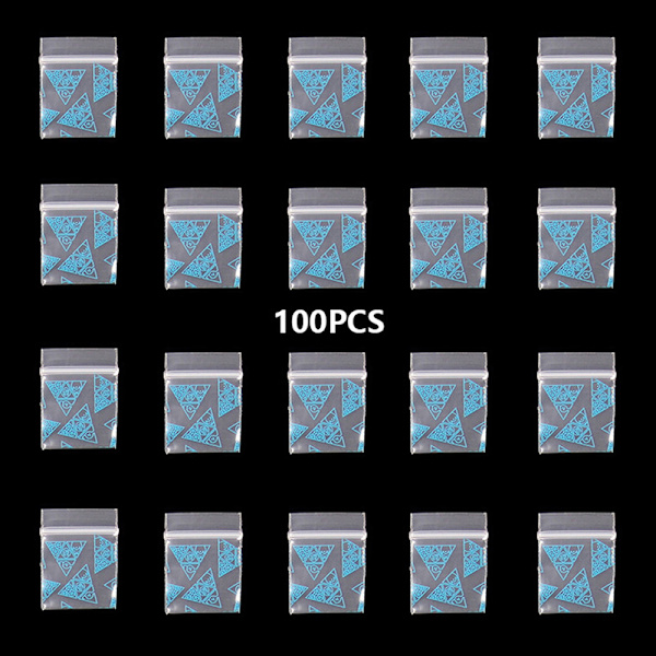 100 st Liten blixtlåsväska Smile Skull Mönster Bärbar förvaring 01