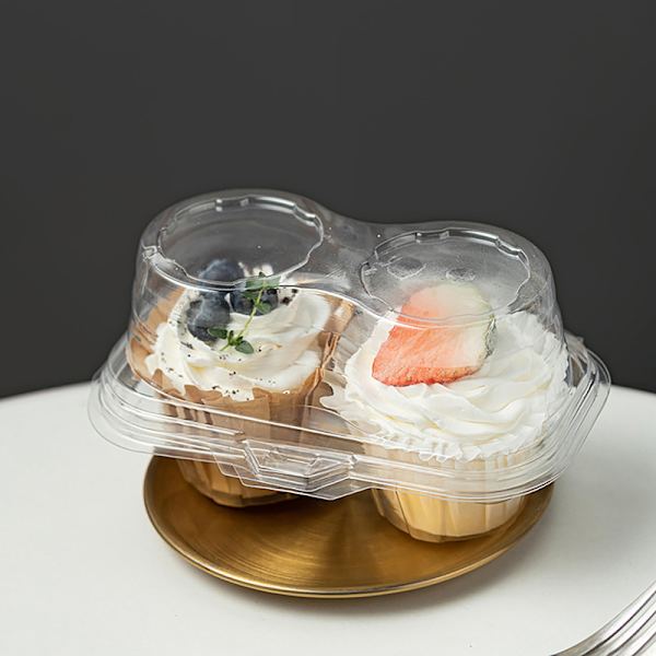 20st genomskinlig stapelbar muffinsbehållare Muffinsbärare C 1