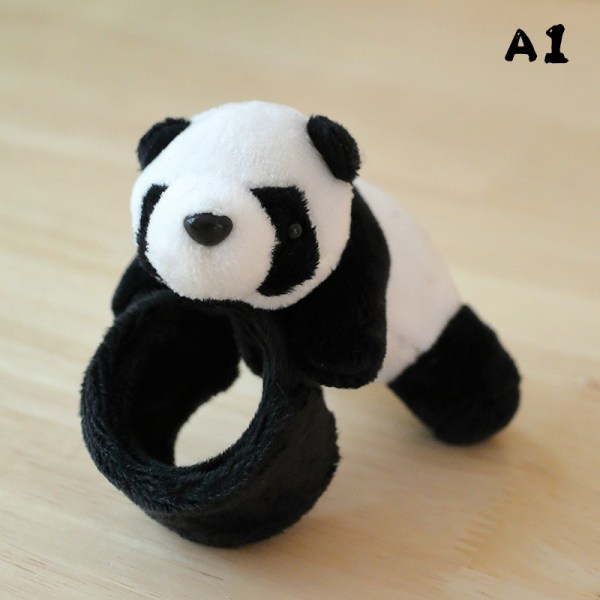 Kawaii Panda Plysch Hand Ring Animal Slap Snap Wrap Armband Br A1