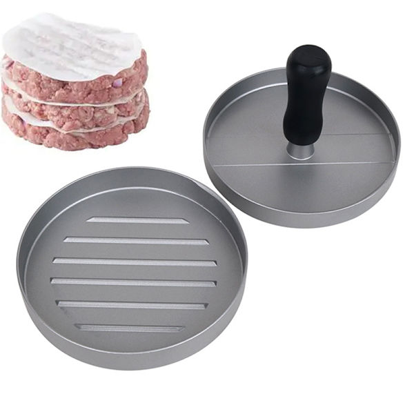 High Guality Rund Hamburger Form Aluminiumlegering Hamburger Kött B