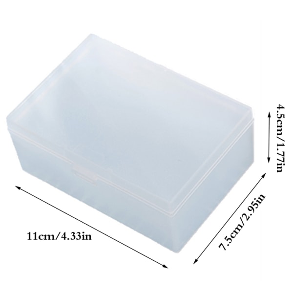 Mini Plastic Box Rektangulär Box Genomskinlig Box Packing Box St